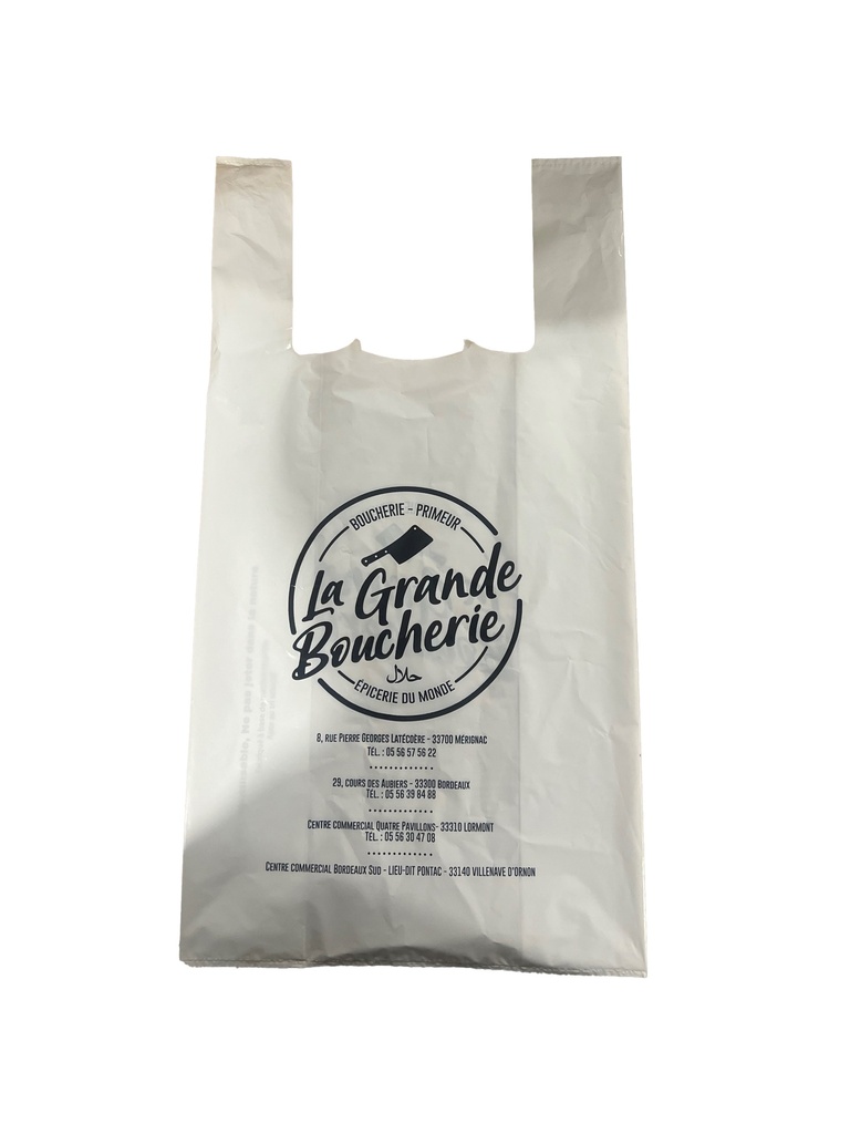 SACS BRETELLES LA GRANDE BOUCHERIE BLANC GRAND X500