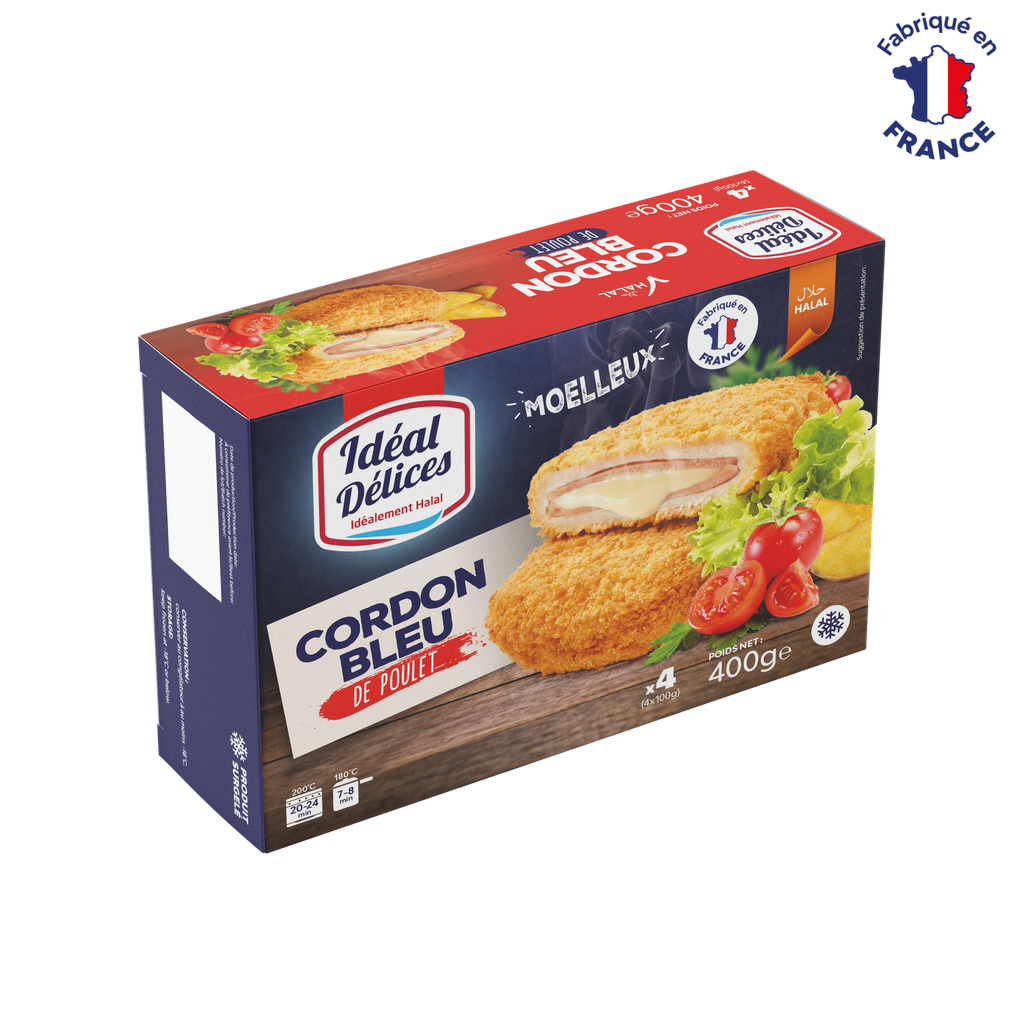 CORDON BLEU POULET 400G IDEAL DELICE X10