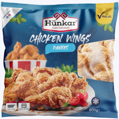 CHICKEN WINGS PANEES 800G HUNKAR X7