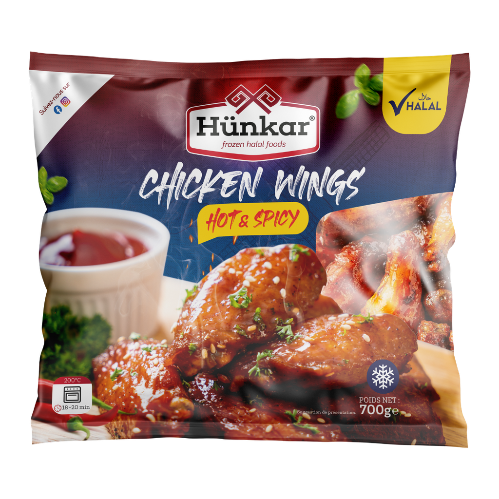 CHICKEN WINGS SPICY 800G HUNKAR X8