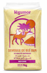 SEMOULE MOYENNE LEGUMOR 1KG X2